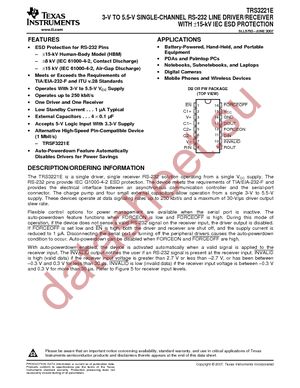 TRS3221ECPWR datasheet  